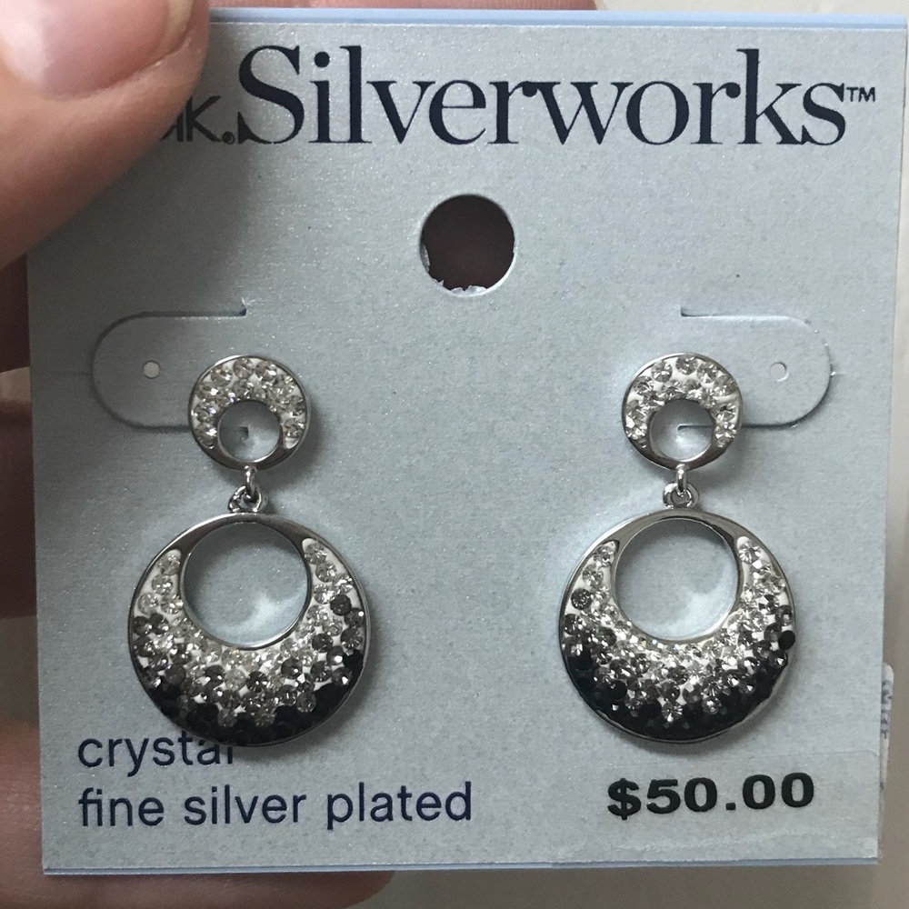 Beautiful B&W Crystal Earrings